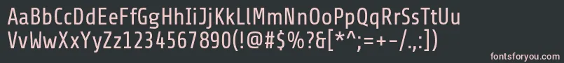 Шрифт ShareRegular – розовые шрифты на чёрном фоне