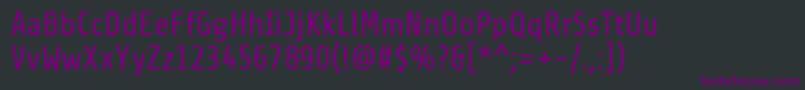 フォントShareRegular – 黒い背景に紫のフォント