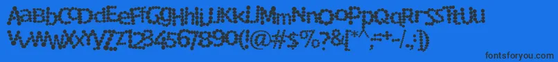 Шрифт RockyMountainSpottedFever – чёрные шрифты на синем фоне