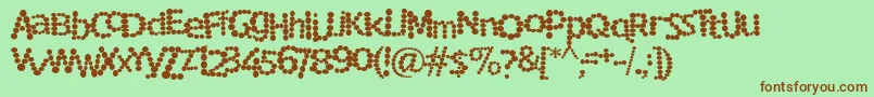 RockyMountainSpottedFever Font – Brown Fonts on Green Background