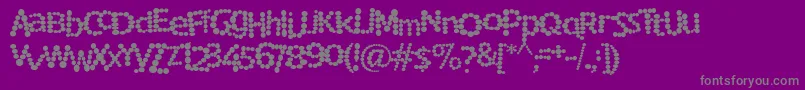 RockyMountainSpottedFever-Schriftart – Graue Schriften auf violettem Hintergrund