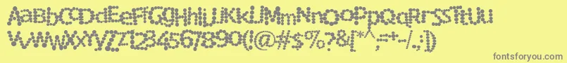 Шрифт RockyMountainSpottedFever – серые шрифты на жёлтом фоне