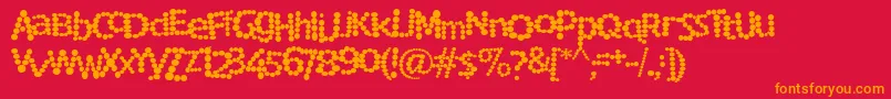 RockyMountainSpottedFever Font – Orange Fonts on Red Background