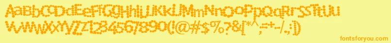 RockyMountainSpottedFever Font – Orange Fonts on Yellow Background