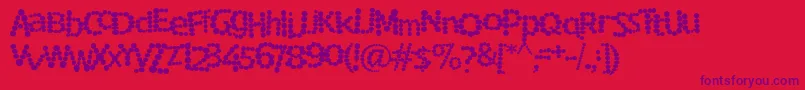 RockyMountainSpottedFever Font – Purple Fonts on Red Background