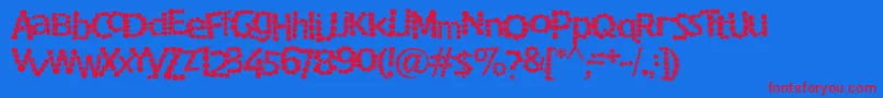 RockyMountainSpottedFever Font – Red Fonts on Blue Background