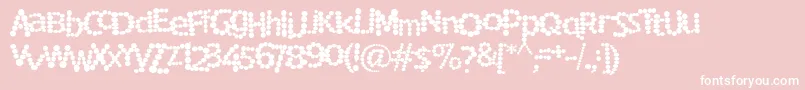 Шрифт RockyMountainSpottedFever – белые шрифты на розовом фоне