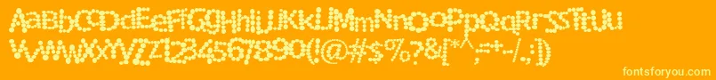 RockyMountainSpottedFever Font – Yellow Fonts on Orange Background