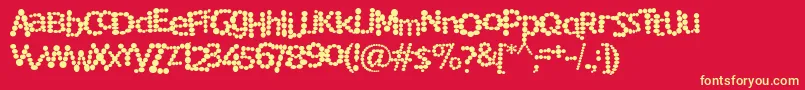 フォントRockyMountainSpottedFever – 黄色の文字、赤い背景