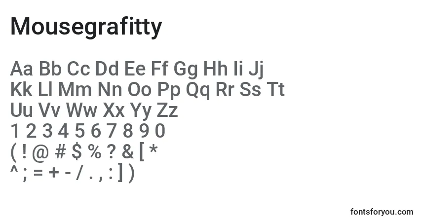 Fuente Mousegrafitty - alfabeto, números, caracteres especiales