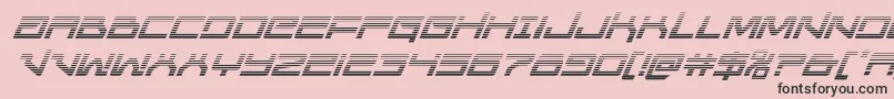 Unitedplanetsgradital-Schriftart – Schwarze Schriften auf rosa Hintergrund