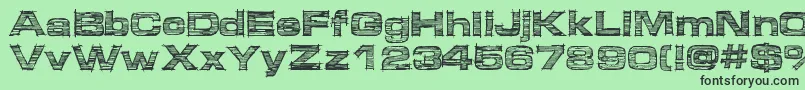 Micdrawer-Schriftart – Schwarze Schriften auf grünem Hintergrund