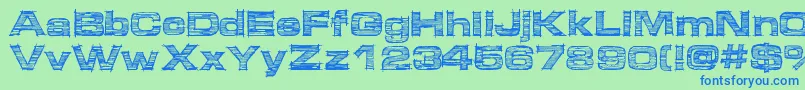 Micdrawer Font – Blue Fonts on Green Background