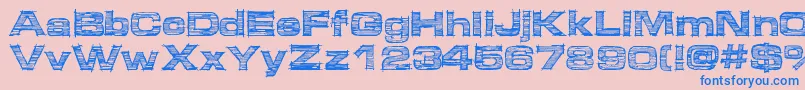 フォントMicdrawer – ピンクの背景に青い文字
