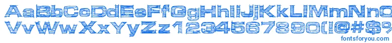 Czcionka Micdrawer – niebieskie czcionki