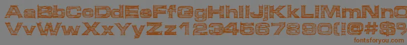 Micdrawer Font – Brown Fonts on Gray Background