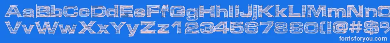 Micdrawer Font – Pink Fonts on Blue Background