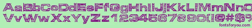 Micdrawer Font – Purple Fonts on Green Background