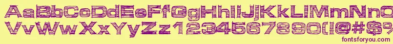 Micdrawer Font – Purple Fonts on Yellow Background