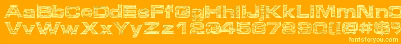 Micdrawer Font – Yellow Fonts on Orange Background
