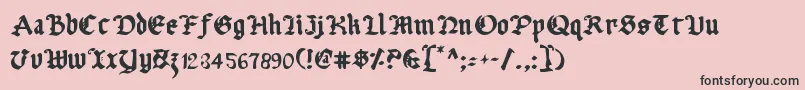 フォントUberv2 – ピンクの背景に黒い文字