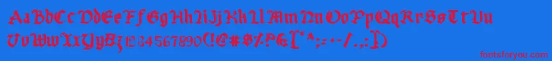 Uberv2 Font – Red Fonts on Blue Background