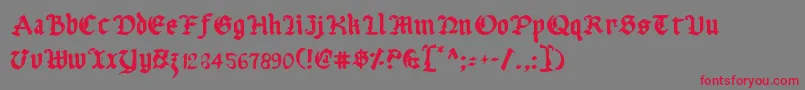 Uberv2 Font – Red Fonts on Gray Background