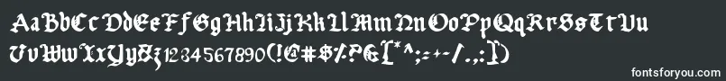 フォントUberv2 – 黒い背景に白い文字