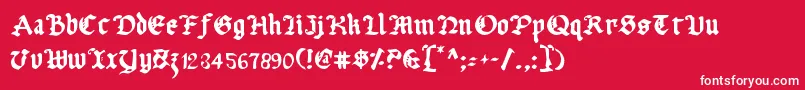 フォントUberv2 – 赤い背景に白い文字