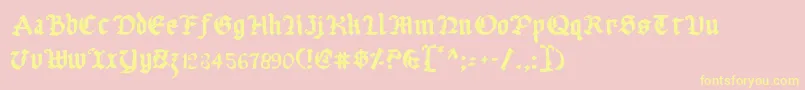 Uberv2 Font – Yellow Fonts on Pink Background