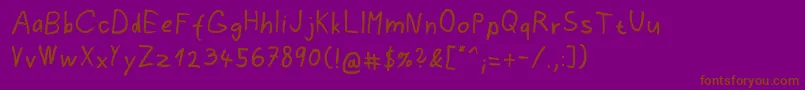 Шрифт MemoriaVestri – коричневые шрифты на фиолетовом фоне