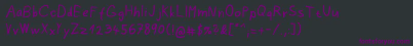 Шрифт MemoriaVestri – фиолетовые шрифты на чёрном фоне