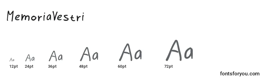 MemoriaVestri Font Sizes