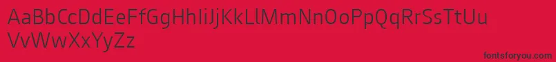 フォントAugustsans45light – 赤い背景に黒い文字