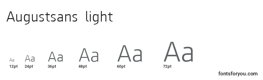 Размеры шрифта Augustsans45light