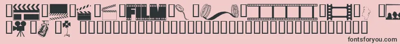 Шрифт Wmdrama1 – чёрные шрифты на розовом фоне