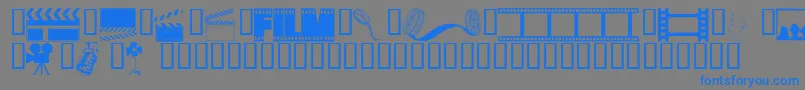 フォントWmdrama1 – 灰色の背景に青い文字