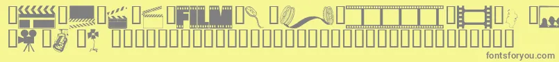 Czcionka Wmdrama1 – szare czcionki na żółtym tle