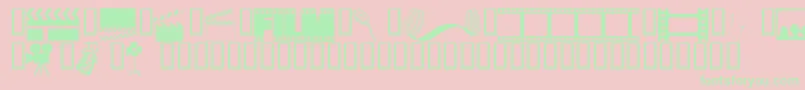 フォントWmdrama1 – ピンクの背景に緑の文字