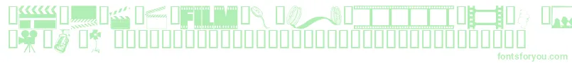 フォントWmdrama1 – 白い背景に緑のフォント