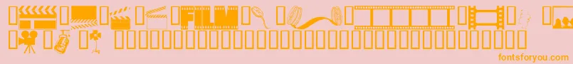 Fonte Wmdrama1 – fontes laranjas em um fundo rosa