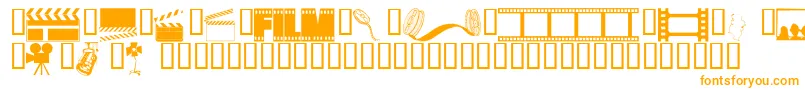 Czcionka Wmdrama1 – pomarańczowe czcionki na białym tle