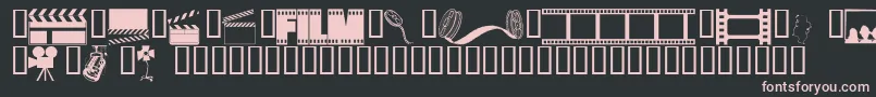 Шрифт Wmdrama1 – розовые шрифты на чёрном фоне