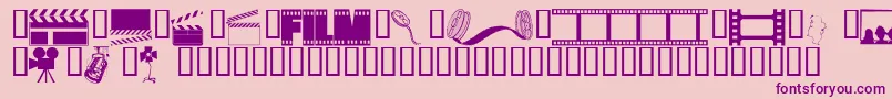 フォントWmdrama1 – ピンクの背景に紫のフォント