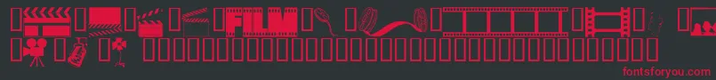 フォントWmdrama1 – 黒い背景に赤い文字