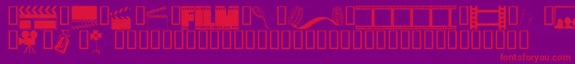 Шрифт Wmdrama1 – красные шрифты на фиолетовом фоне
