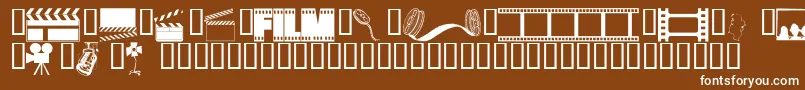Шрифт Wmdrama1 – белые шрифты на коричневом фоне