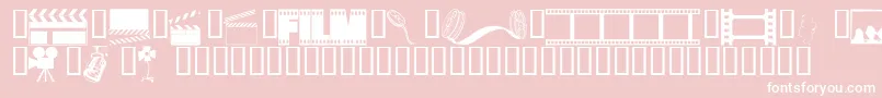 フォントWmdrama1 – ピンクの背景に白い文字