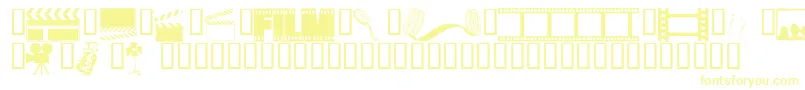 Czcionka Wmdrama1 – żółte czcionki na białym tle