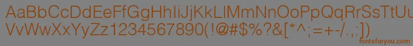 HelvlightRegular Font – Brown Fonts on Gray Background